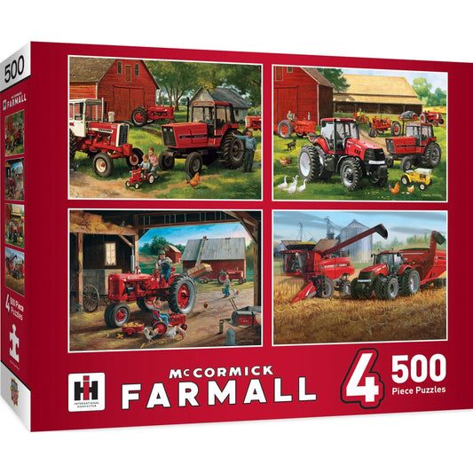 Farmall 4-Pack 500 Piece Jigsaw Puzzles - Out of Play