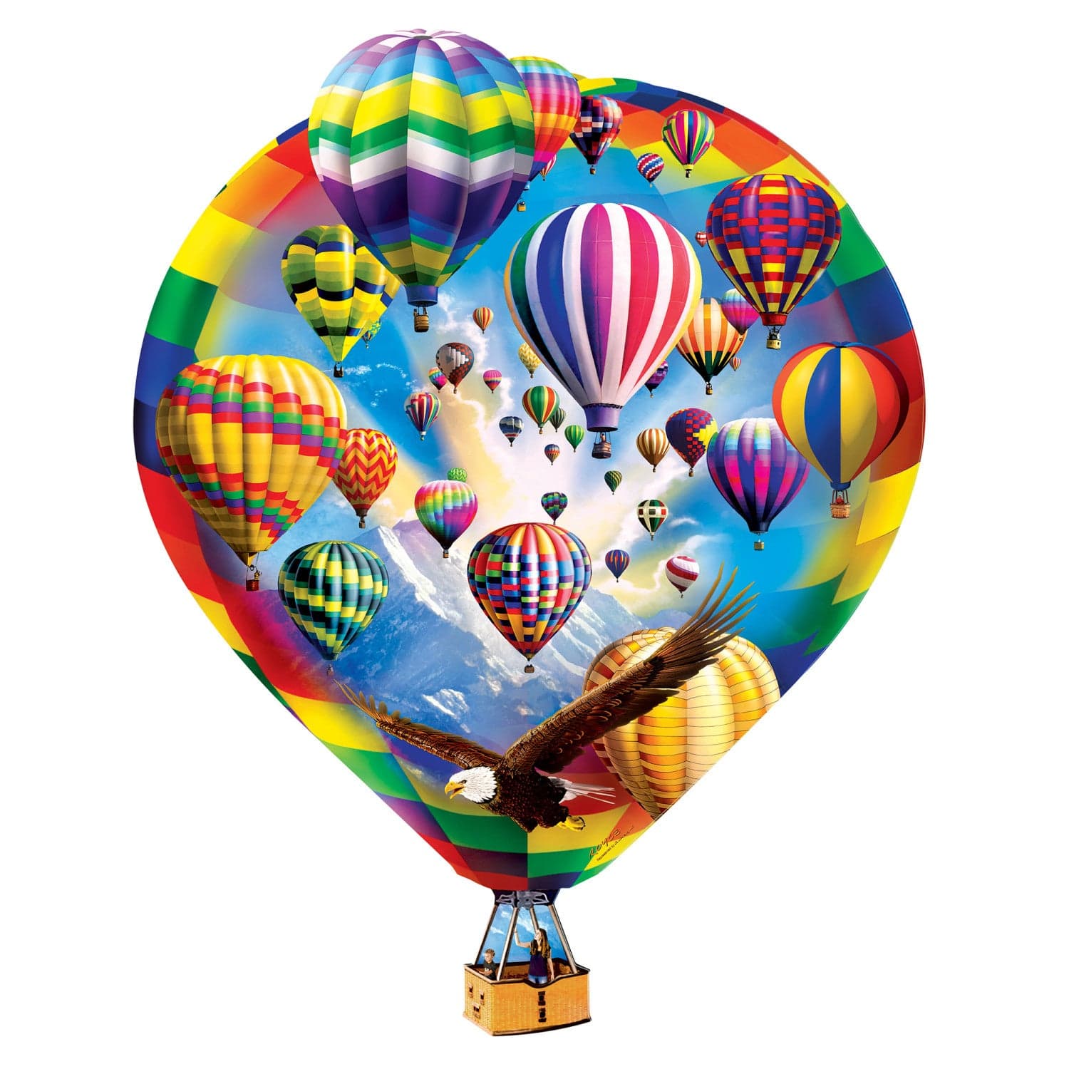 Shapes - Hot Air Balloons 500 Piece Jigsaw Puzzle - Out of Play