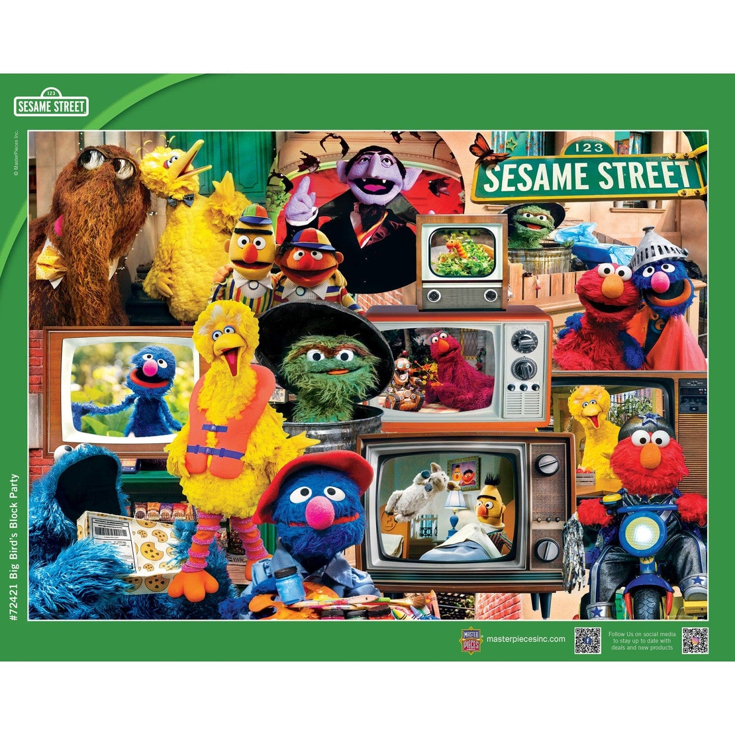 Sesame Street - Big Bird's Block Party 1000 Piece Jigsaw Puzzle - Out of Play