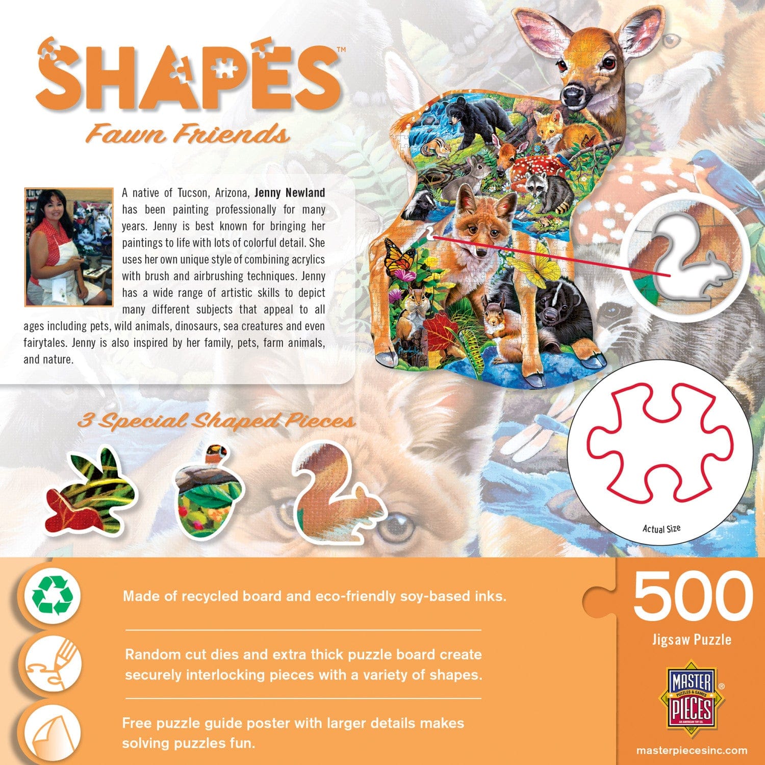 Shapes - Fawn Friends 500 Piece Jigsaw Puzzle - Out of Play