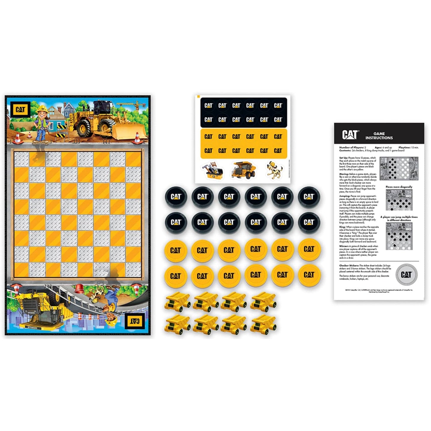 CAT - Caterpillar Checkers Board Game - Out of Play