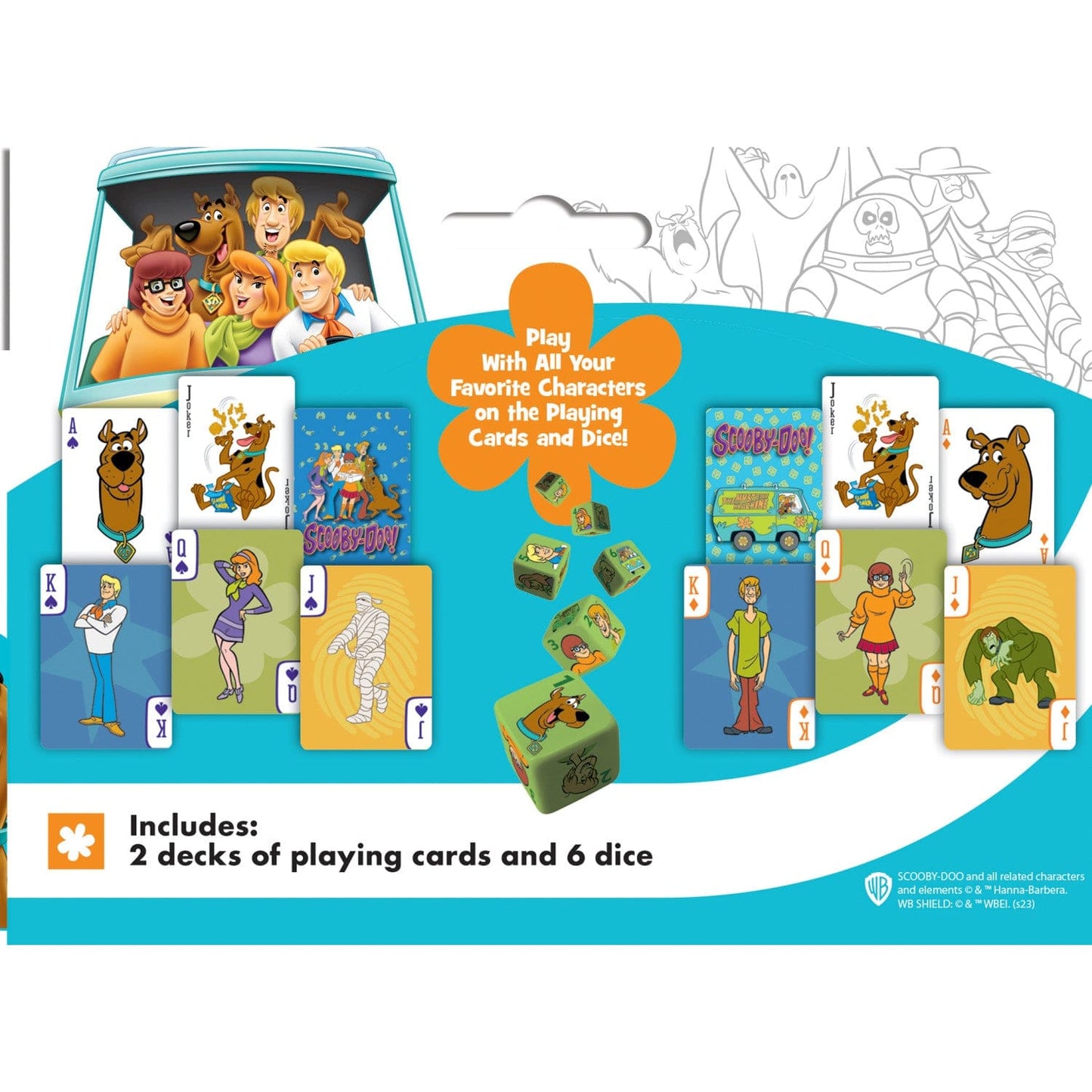 Scooby Doo 2-pack Playing Cards & Dice Set - Out of Play