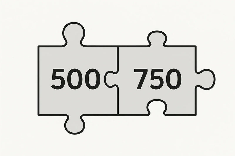 500 - 750 Pieces