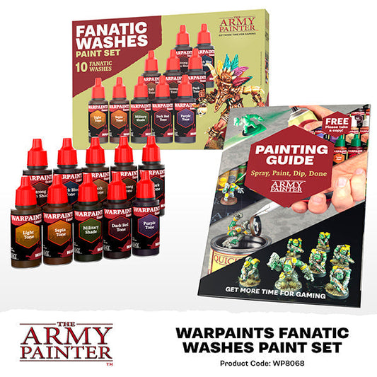 The Army Painter - Warpaint: Fanatic Washes Paint Set (10 washes) PunkOuter Games
