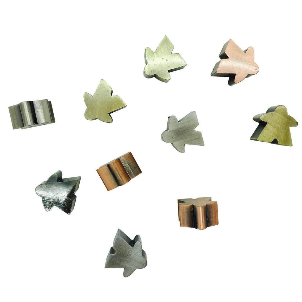10 Pack of Metal Meeples (Random Colors) - Out of Play