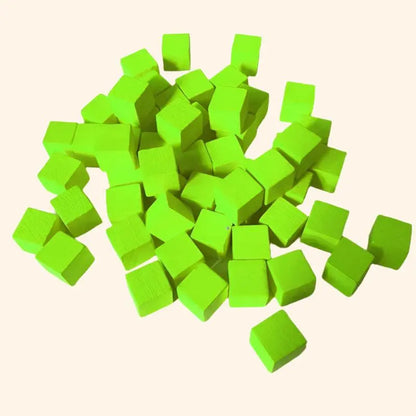 100Pcs 10mm Wood Cubes - Out of Play Board Game Accessories