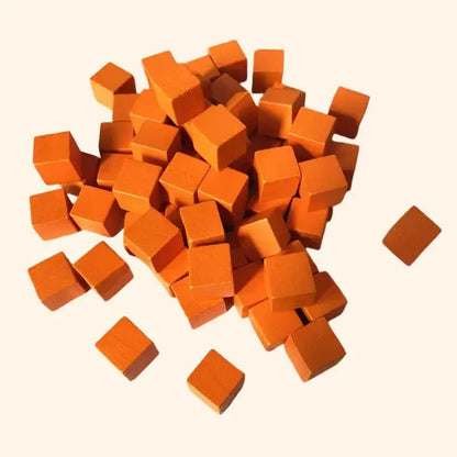 100Pcs 10mm Wood Cubes - Out of Play Board Game Accessories