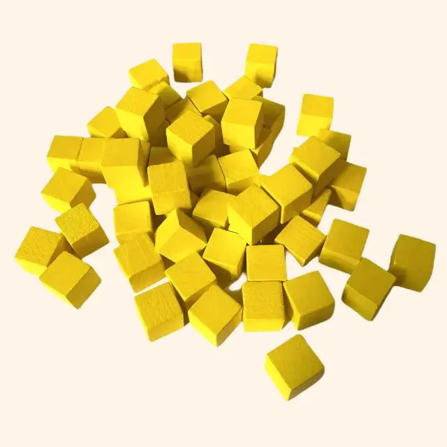 100Pcs 10mm Wood Cubes - Out of Play Board Game Accessories