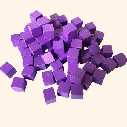 100Pcs 10mm Wood Cubes - Out of Play Board Game Accessories