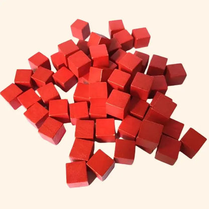 100Pcs 10mm Wood Cubes - Out of Play Board Game Accessories