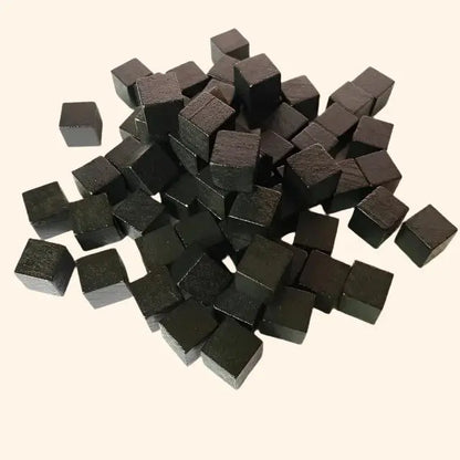 100Pcs 10mm Wood Cubes - Out of Play Board Game Accessories