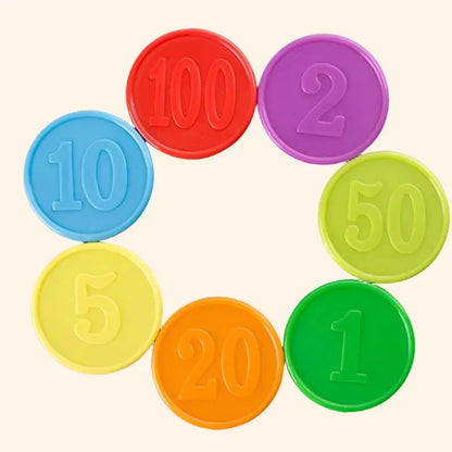 10pc Plastic Chip With Numbers - Out of Play Board Game Accessories