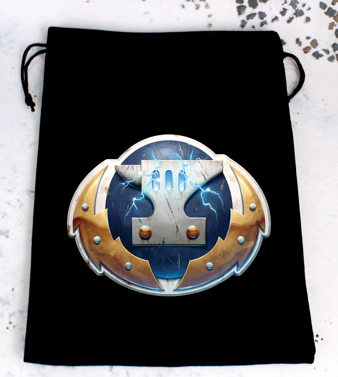 Cygnar Storm Forge | Premium Dice Bag | Officially Licensed Warmachine