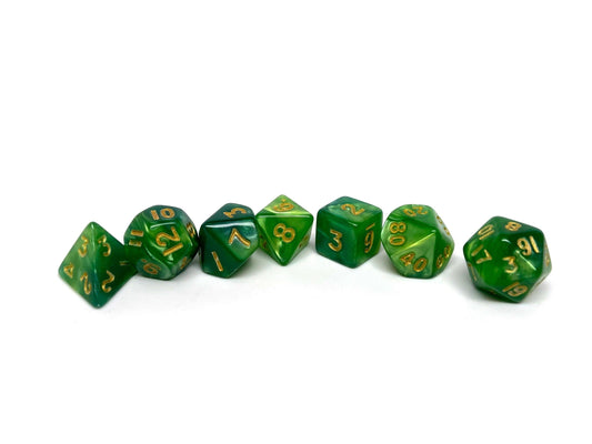 10mm Shamrock Swirl Mini Dice Set Easy Roller Dice Company