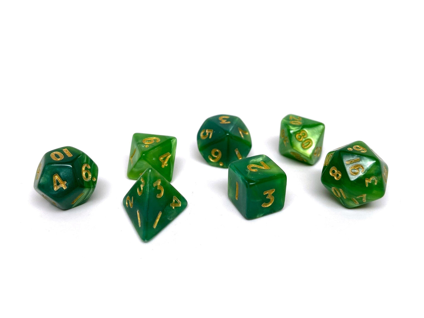 10mm Shamrock Swirl Mini Dice Set Easy Roller Dice Company