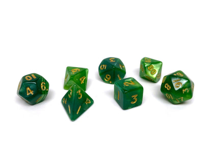 10mm Shamrock Swirl Mini Dice Set Easy Roller Dice Company
