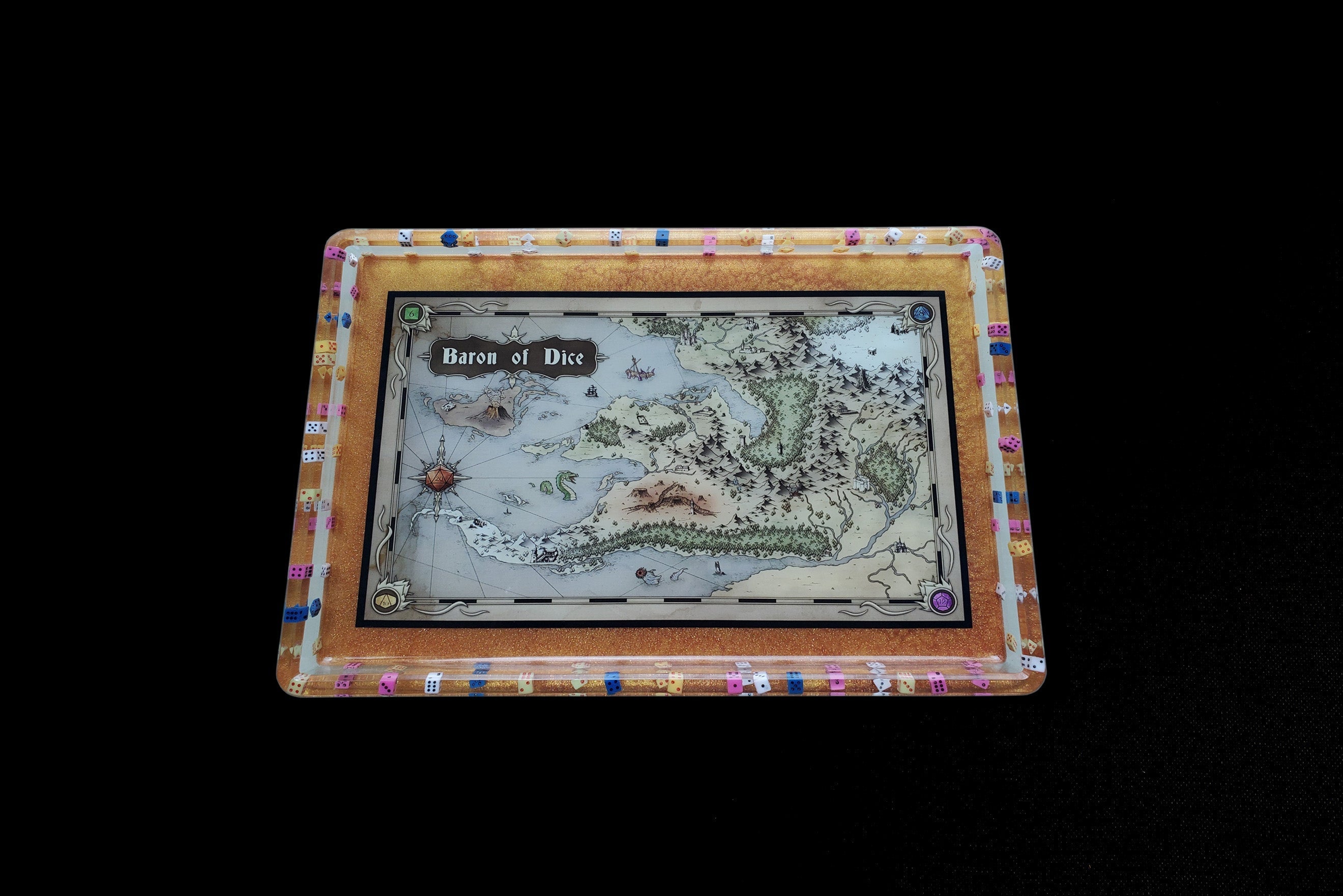 Hand-Cast Resin Dice Trays - Out of Play