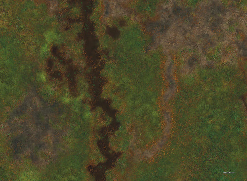 30x22" Double-Sided 'Ruined City' + 'Jungle' F.A.T. Mat Battle Gaming Mat - Out of Play