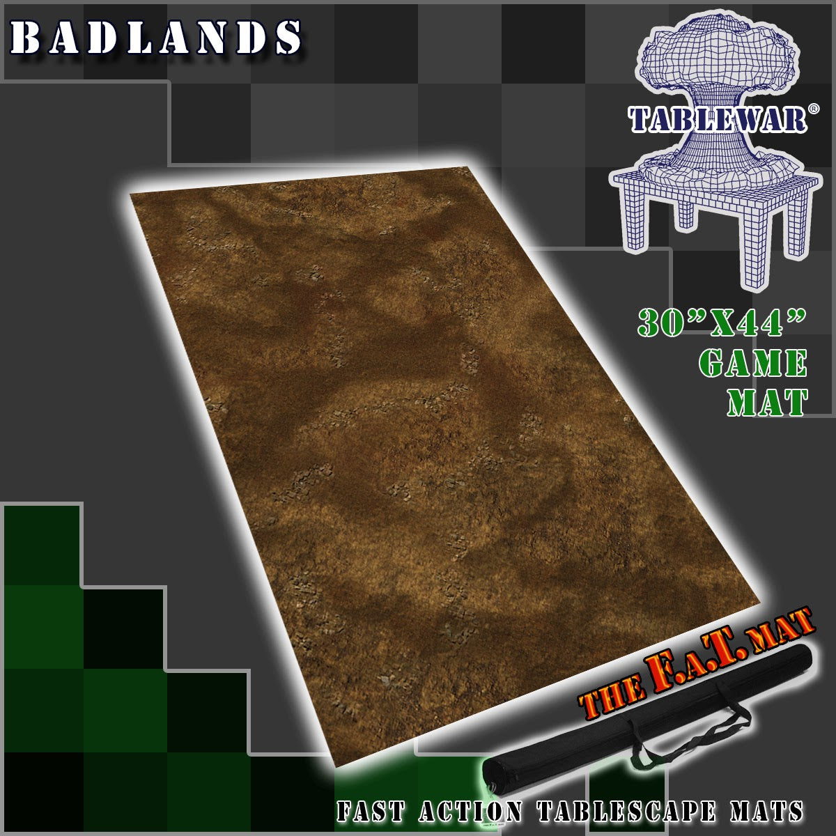 30x44" 'Badlands' F.A.T. Mat Battle Gaming Mat
