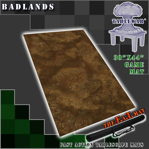 30x44" 'Badlands' F.A.T. Mat Battle Gaming Mat - Out of Play