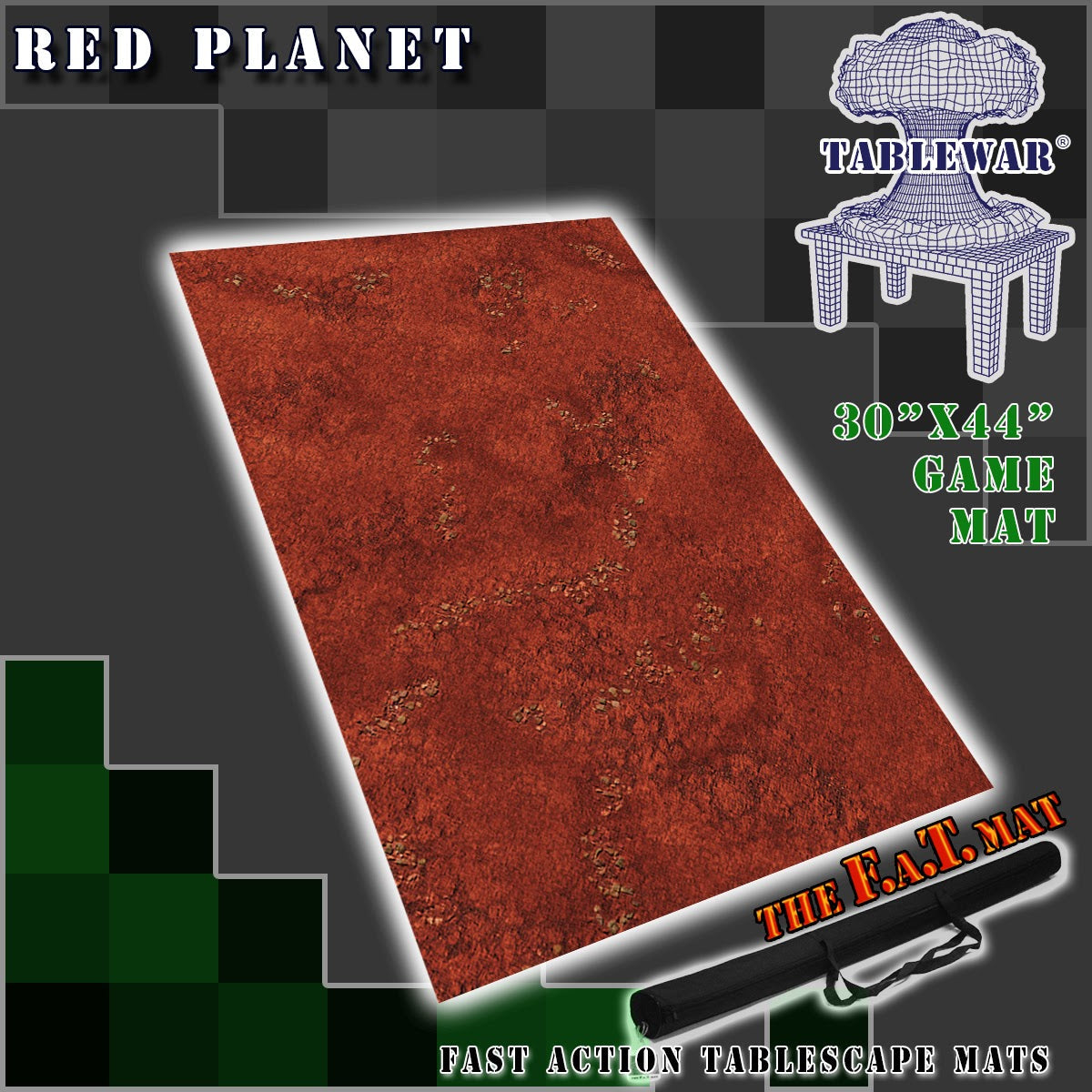 30x44" 'Red Planet' F.A.T. Mat Battle Gaming Mat