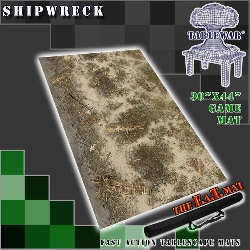 30x44" 'Shipwreck' F.A.T. Mat Battle Gaming Mat - Out of Play