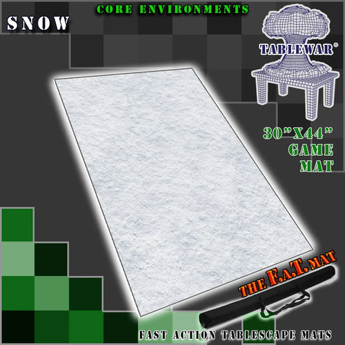 30x44" 'Snow' F.A.T. Mat Battle Gaming Mat - Out of Play