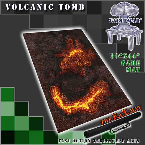 30x44" 'Volcanic Tomb' F.A.T. Mat Battle Gaming Mat - Out of Play