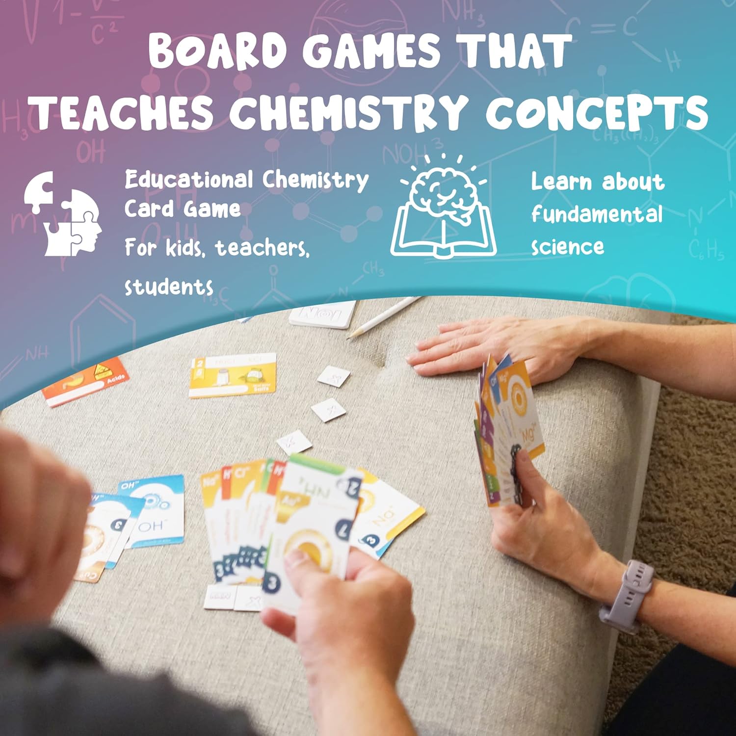 Ion: A Compound Building Game (2nd Edition) | A Science Accurate Chemistry Card Drafting Game About Cations, Anion, Noble Gases