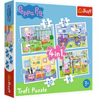 Trefl 4 in 1 (12, 15, 20, 24 Piece) Puzzle - Peppa Pig's Holiday Recollection Jigsaw Puzzle