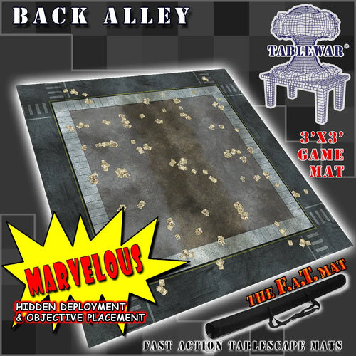 3x3 'Back Alley' F.A.T. Mat Battle Gaming Mat - Out of Play
