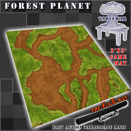 3x3 'Forest Planet' F.A.T. Mat Battle Gaming Mat - Out of Play
