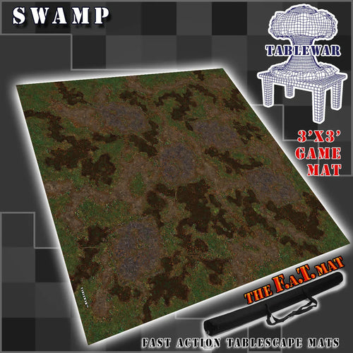 3x3 'Swamp' F.A.T. Mat Battle Gaming Mat - Out of Play
