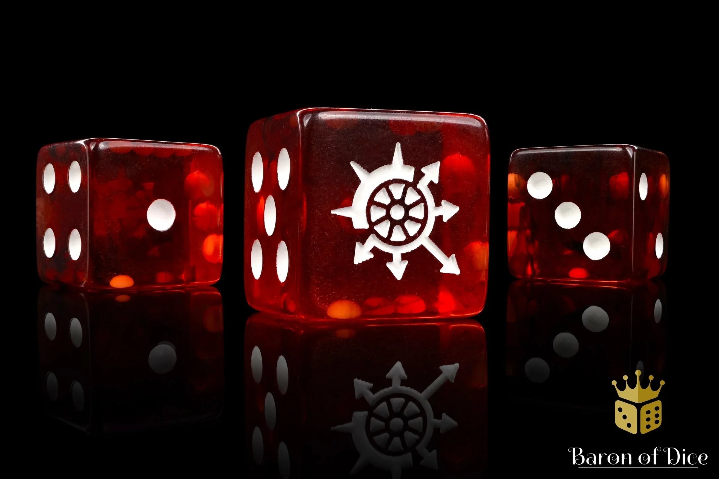 Cogs of Chaos Dice - Blood Red - Out of Play