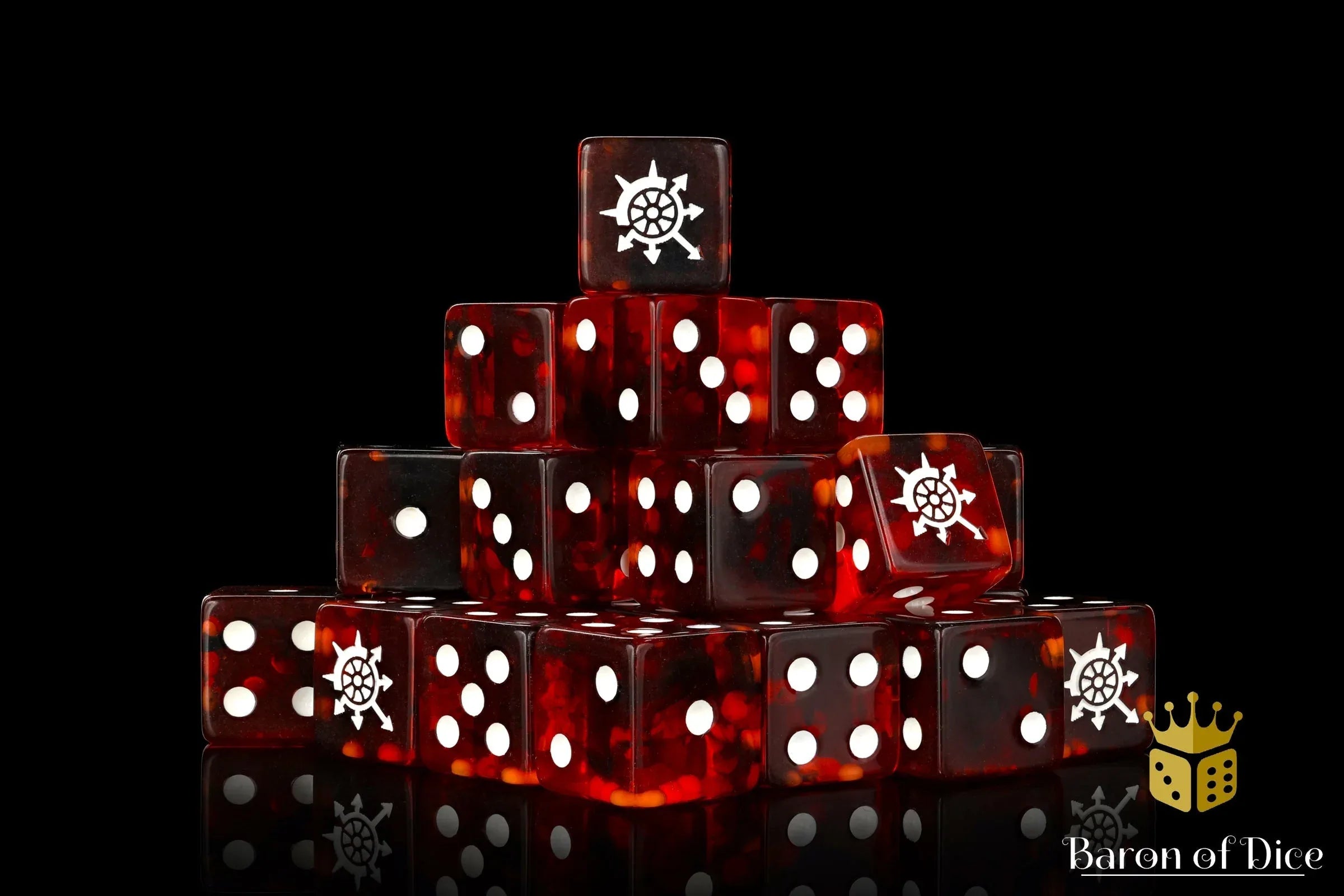 Cogs of Chaos Dice - Blood Red - Out of Play