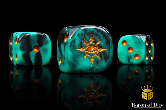 Eye of Chaos Dice - Aquamarine - Out of Play