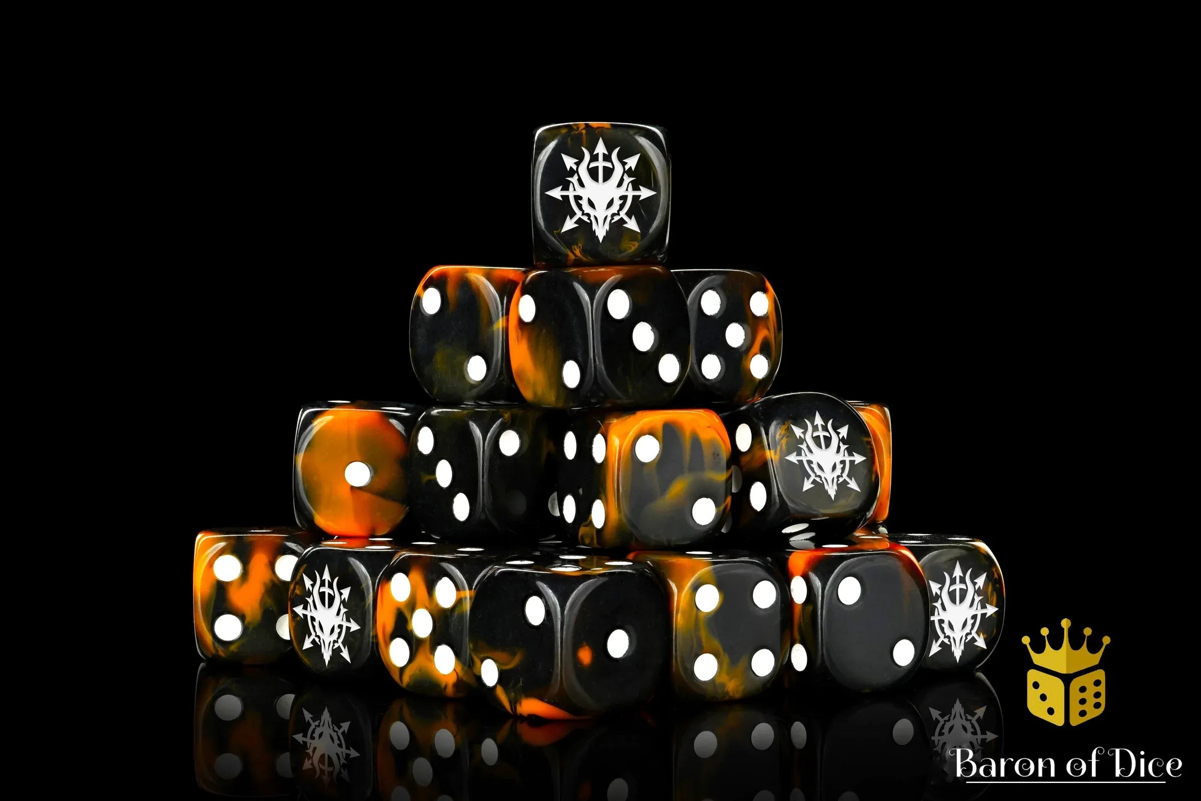 Devil Dragon Dice - Black Lava - Out of Play