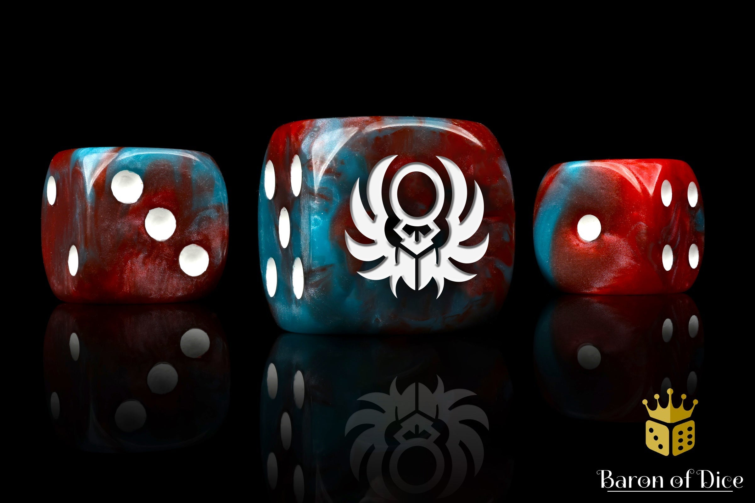 Sun Scarab Dice - Red - Out of Play
