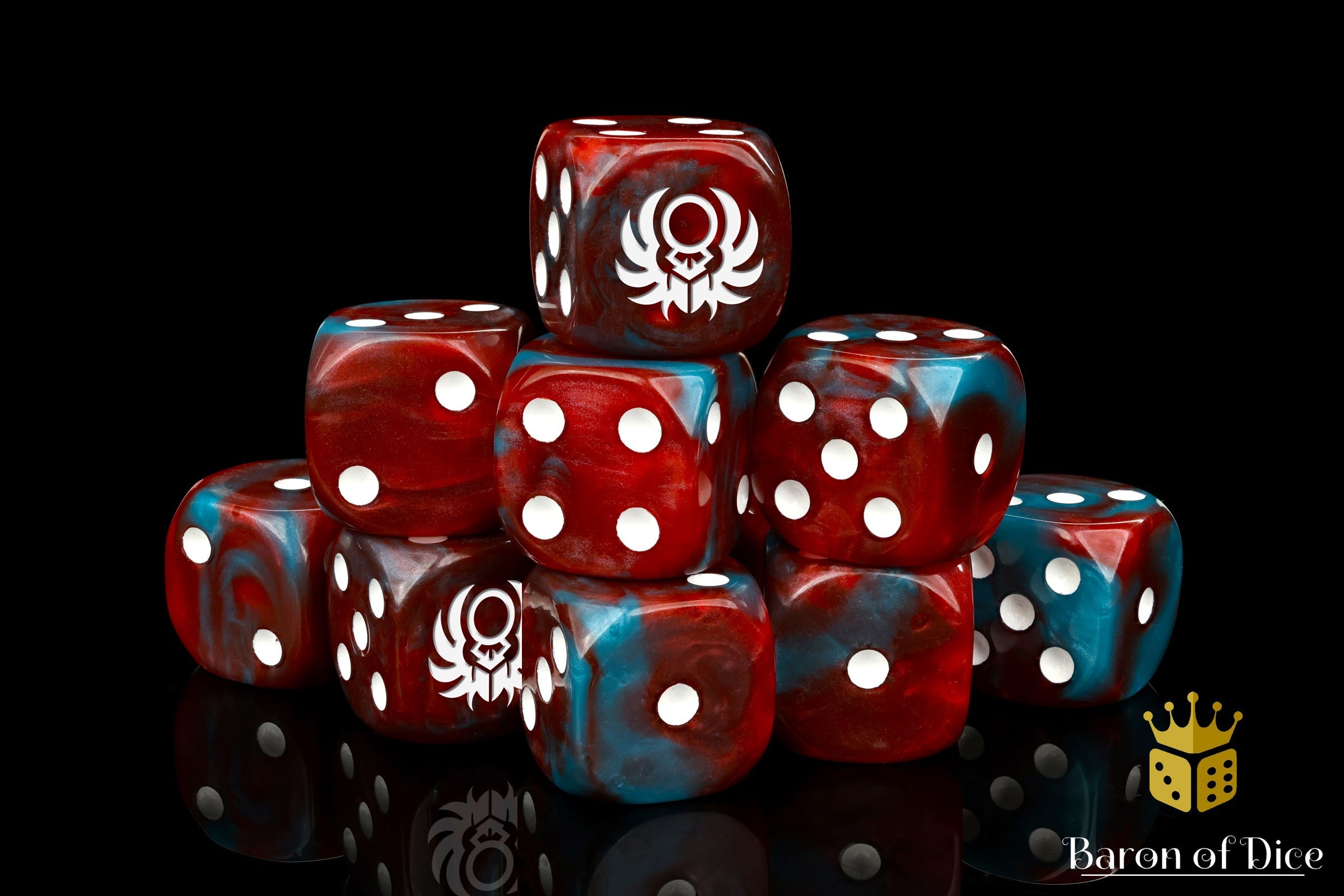 Sun Scarab Dice - Red - Out of Play