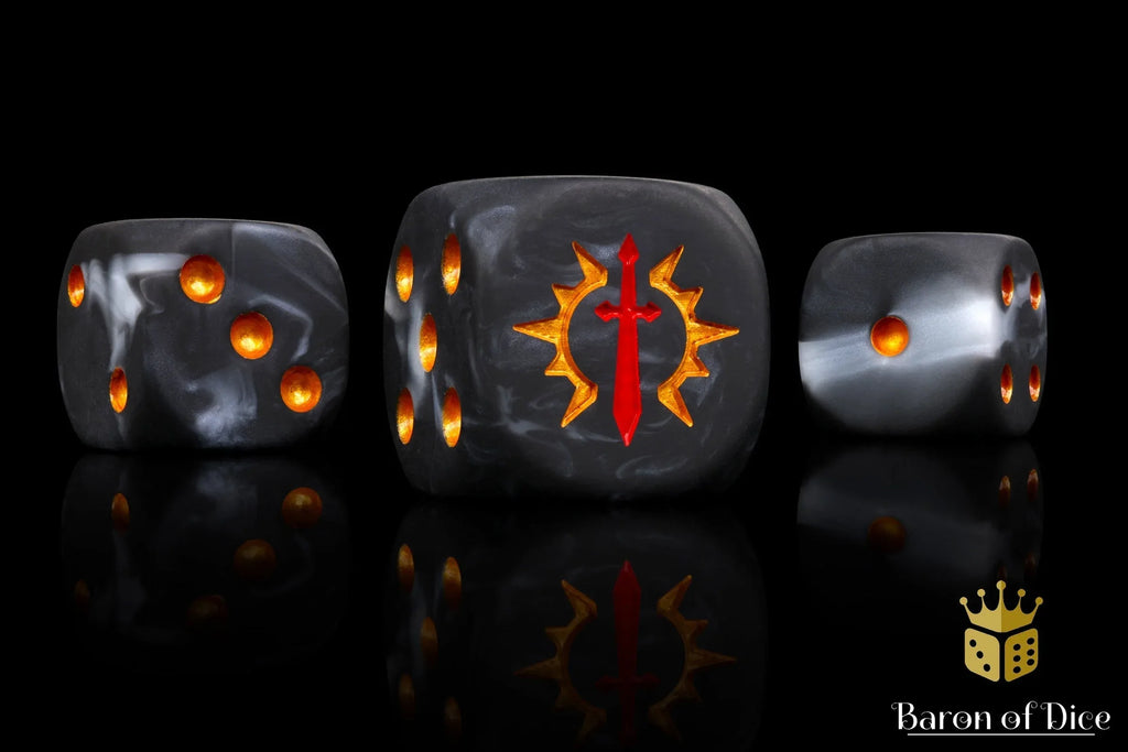 Consecrated Blades Dice - Black - Out of Play