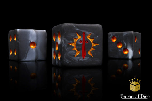 Consecrated Blades Dice - Black - Out of Play