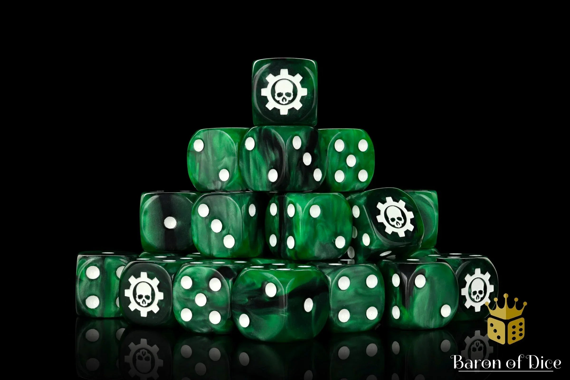 Green Cog Dice - Out of Play