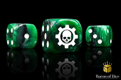 Green Cog Dice - Out of Play