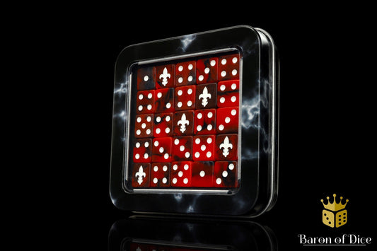 Fleur De Lis Dice - Red - Out of Play
