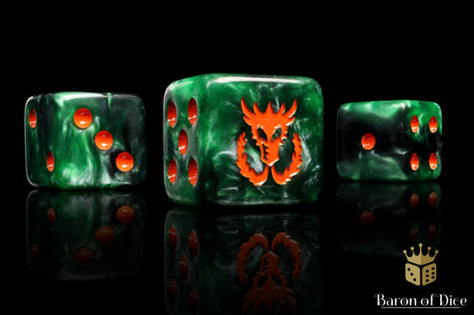 Flaming Drake Dice - Out of Play