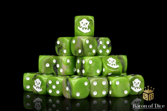 Orc Dice - White - Out of Play