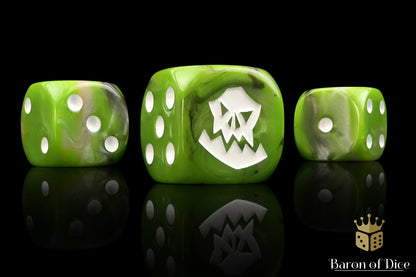 Orc Dice - White - Out of Play