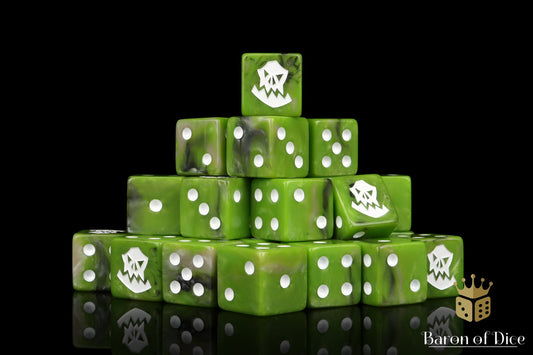 Orc Dice - White - Out of Play