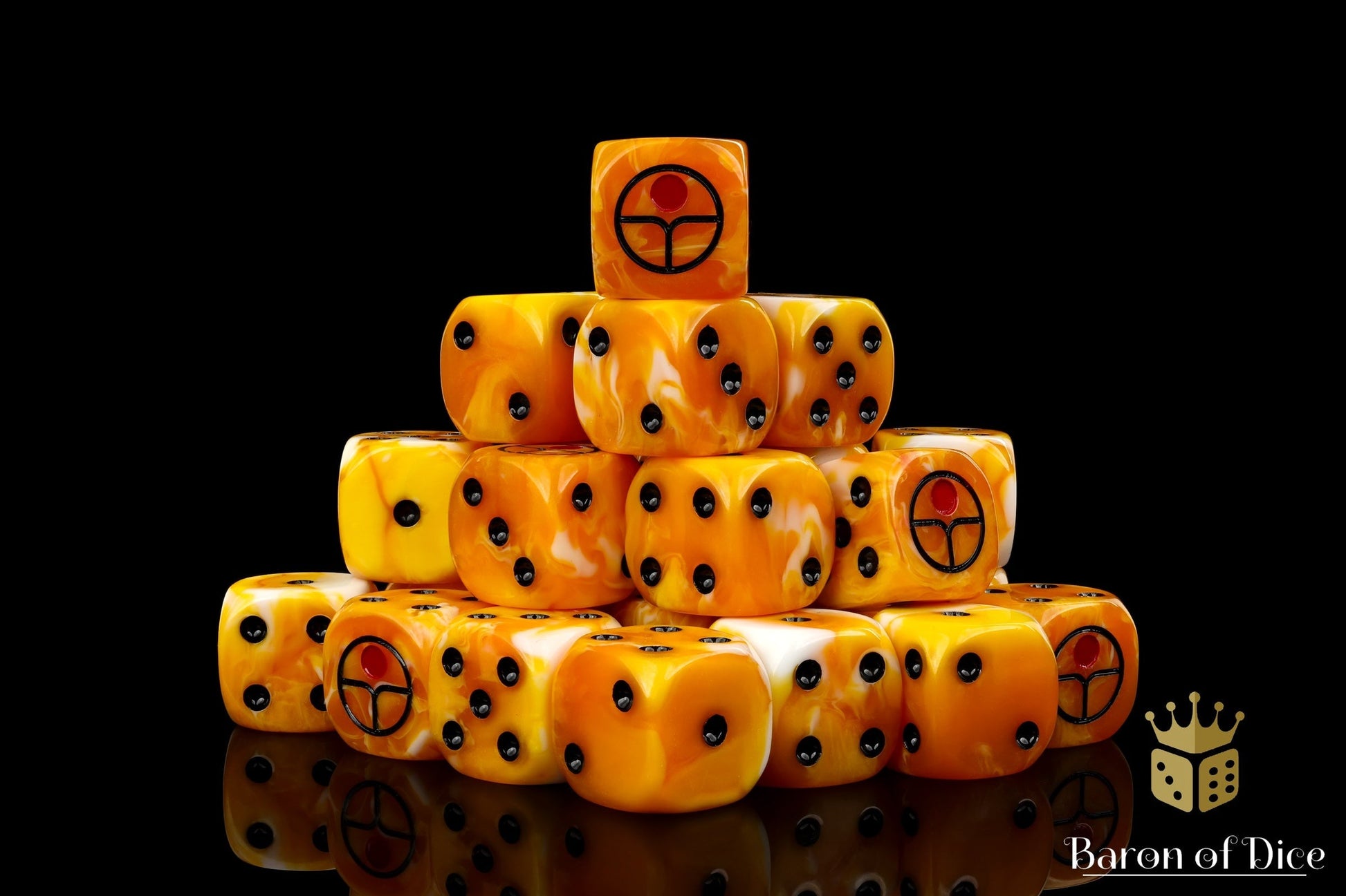Universal Peace Dice - Ochre - Out of Play