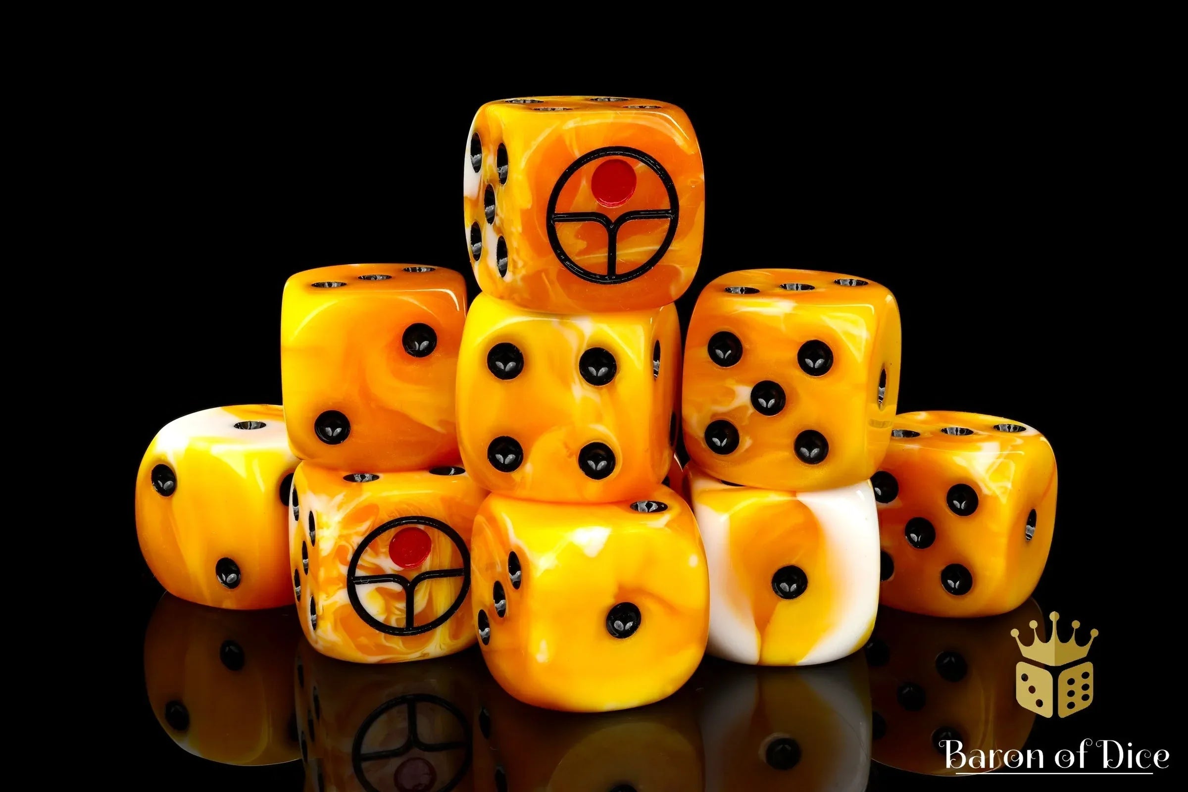 Universal Peace Dice - Ochre - Out of Play
